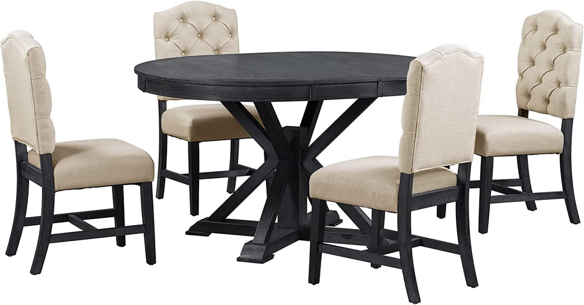 Goods Spring 803 — Espresso 5-Piece Extendable Dining Set