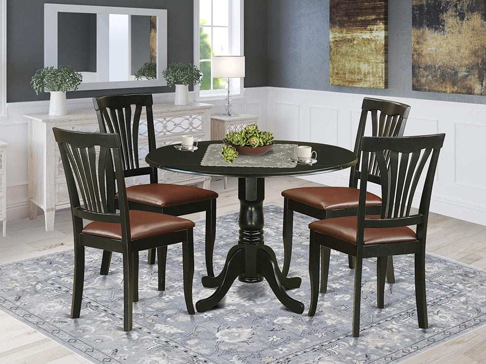 Goods Spring 815 — Black 5-Piece Drop-Leaf Dining Set
