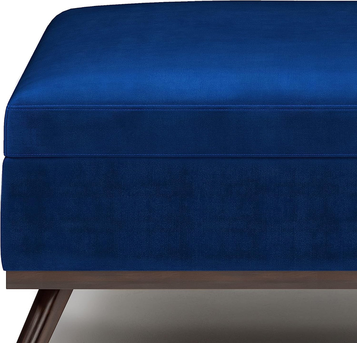 Goods Spring 701 — 36-Inch Blue Velvet Storage Ottoman
