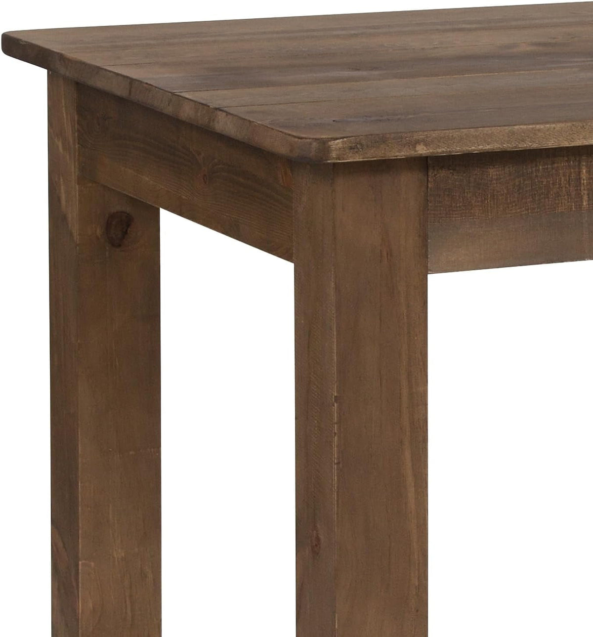 Goods Spring 818 — 46-Inch Solid Pine Dining Table, Antique Rustic