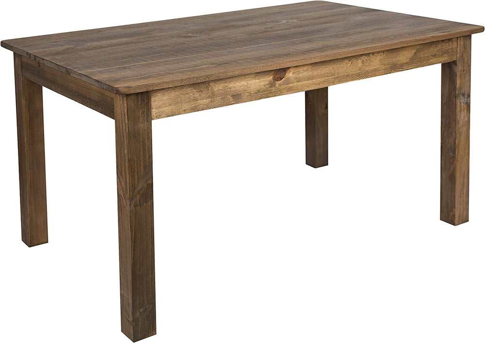 Goods Spring 804 — 60-Inch Solid Pine Farmhouse Dining Table, Antique Rustic
