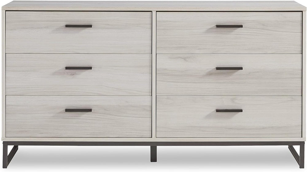 Goods Spring 325 — 59-Inch Natural Oak-Look Six-Drawer Dresser