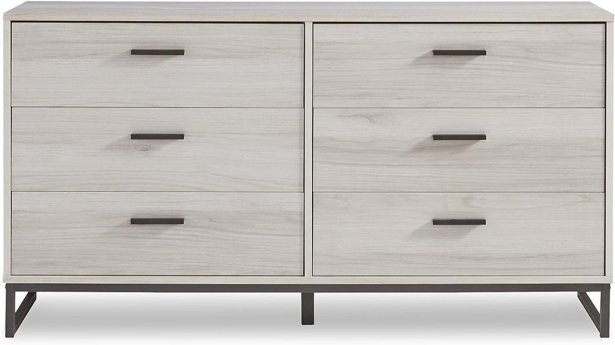 Goods Spring 325 — 59-Inch Natural Oak-Look Six-Drawer Dresser