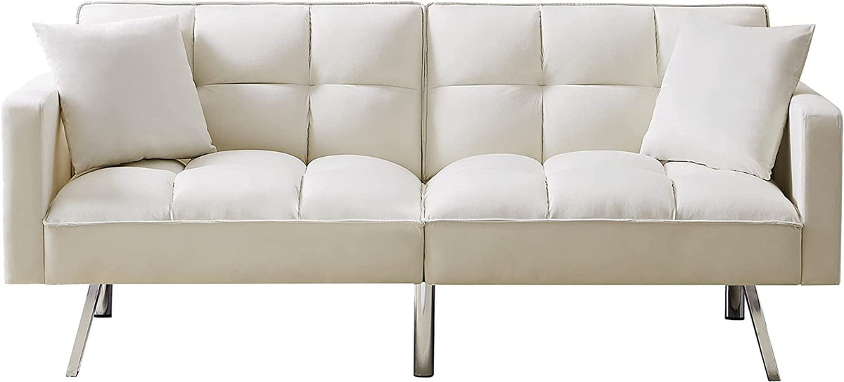 Goods Spring 512 — Beige Adjustable Velvet Loveseat