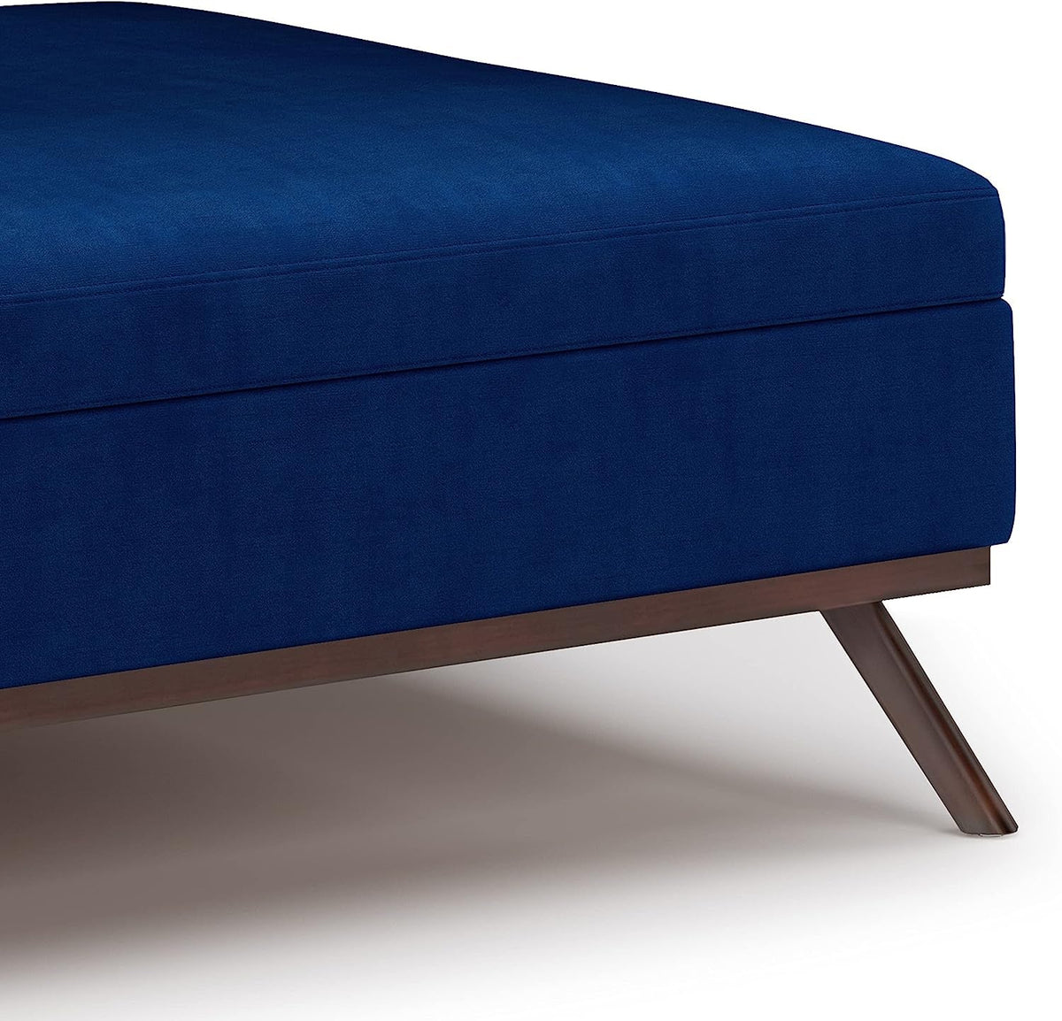 Goods Spring 701 — 36-Inch Blue Velvet Storage Ottoman