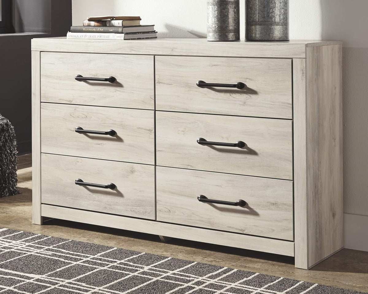 Goods Spring 320 — Whitewash Oak-Look Six-Drawer Dresser