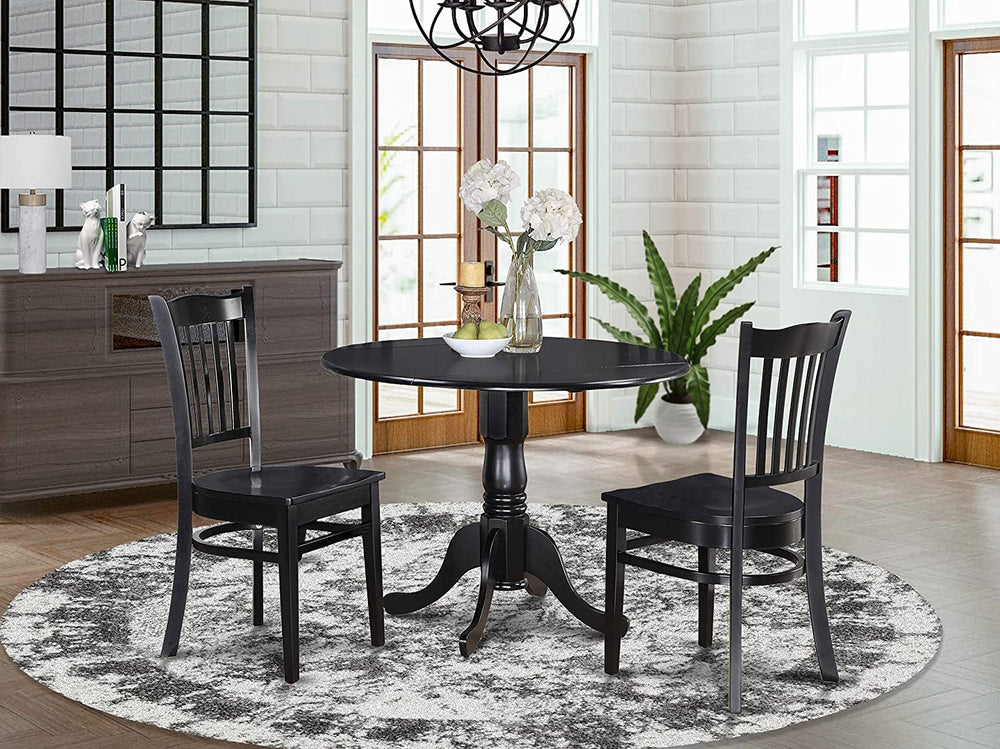 Goods Spring 813 — Black 3-Piece Round Dining Set