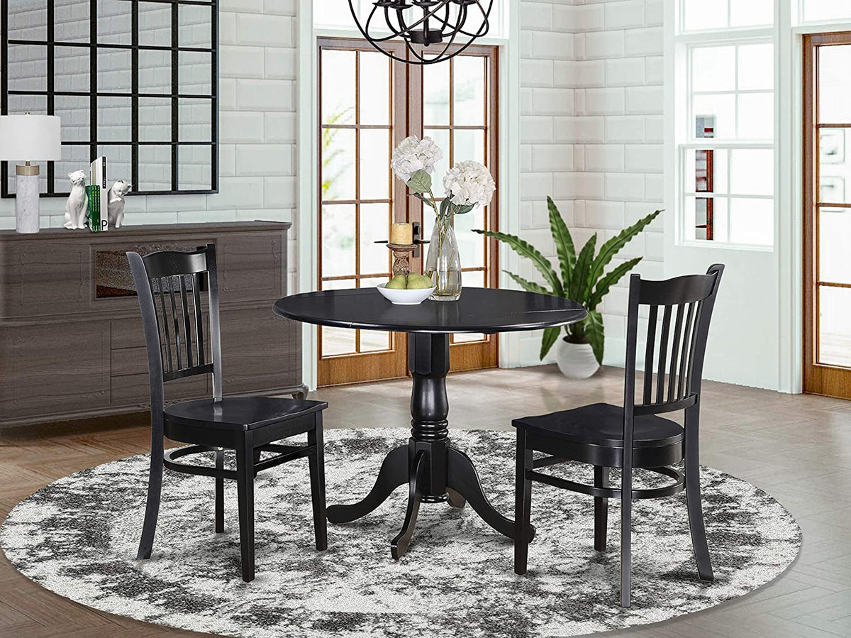Goods Spring 813 — Black 3-Piece Round Dining Set