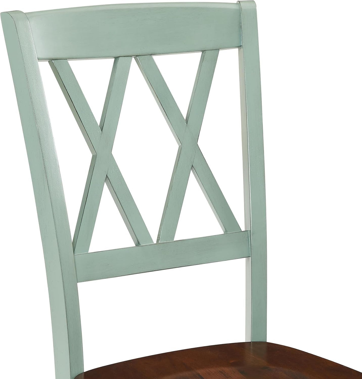 Goods Spring 908 — Distressed Teal X-Back Dining Chairs, Set of 4