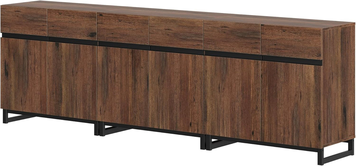 Goods Spring 303 — Brown Three-Cabinet Sideboard Set