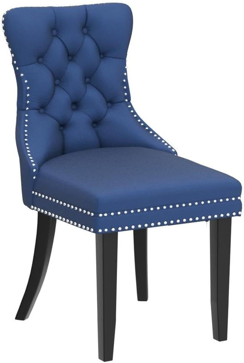 Goods Spring 903 — Blue Tufted Velvet Dining Chairs, Set of 4