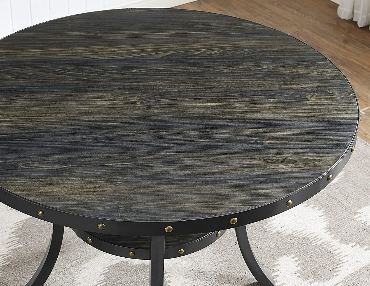 Goods Spring 820 — 5-Piece Round Dining Set with Nailhead Trim