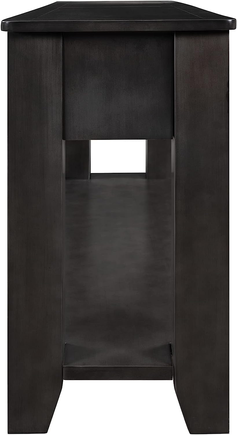 Goods Spring 324 — 55-Inch Black Three-Drawer Console Table