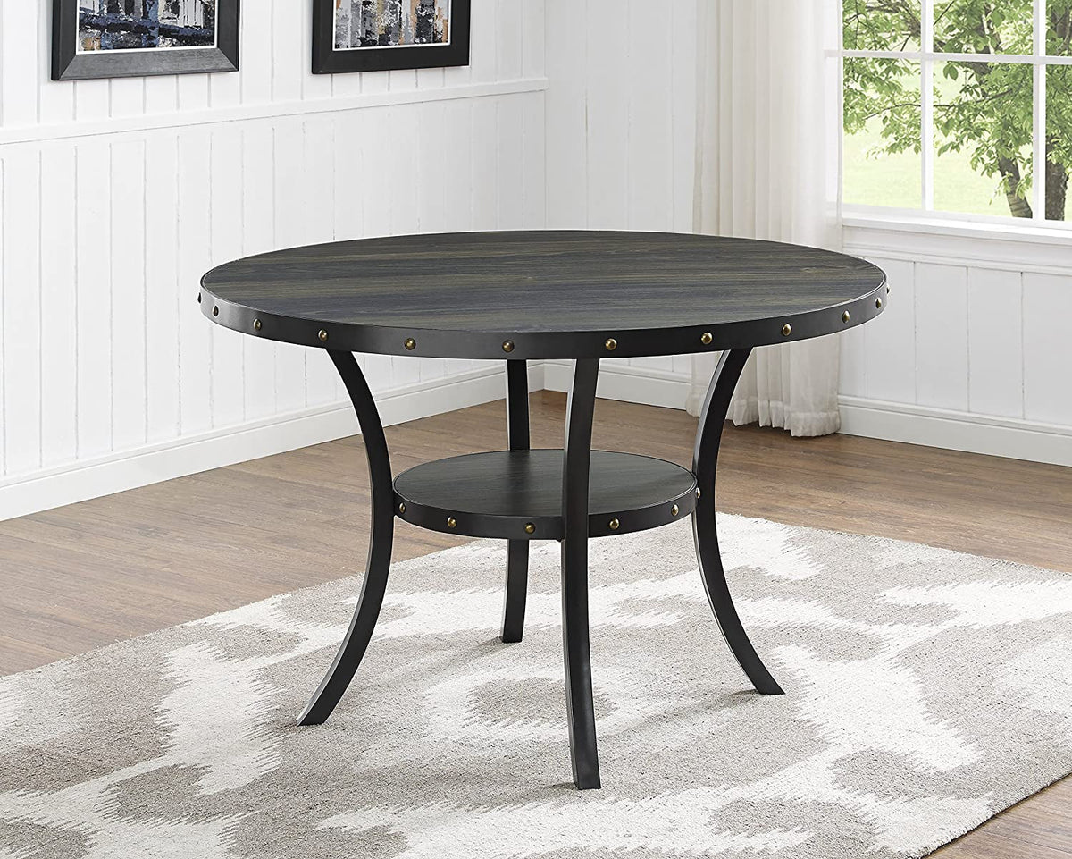 Goods Spring 820 — 5-Piece Round Dining Set with Nailhead Trim