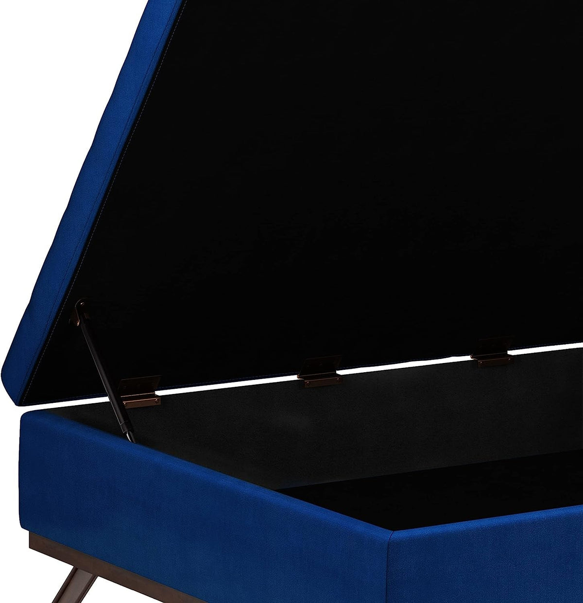 Goods Spring 701 — 36-Inch Blue Velvet Storage Ottoman