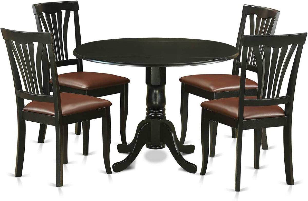 Goods Spring 815 — Black 5-Piece Drop-Leaf Dining Set