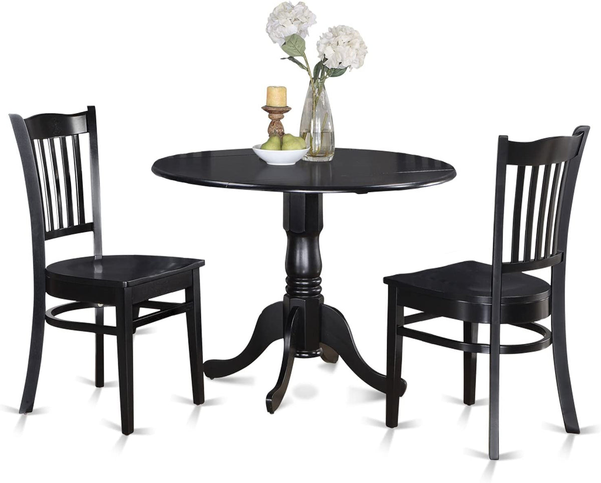 Goods Spring 813 — Black 3-Piece Round Dining Set