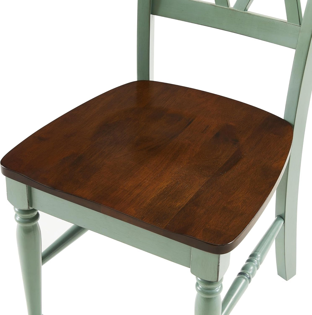 Goods Spring 908 — Distressed Teal X-Back Dining Chairs, Set of 4