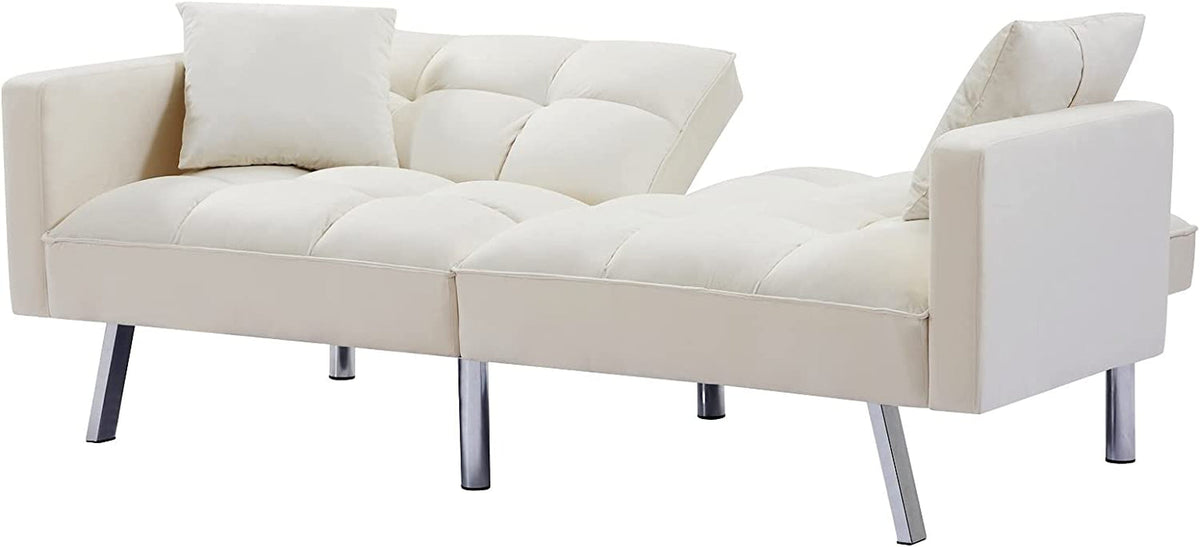 Goods Spring 512 — Beige Adjustable Velvet Loveseat