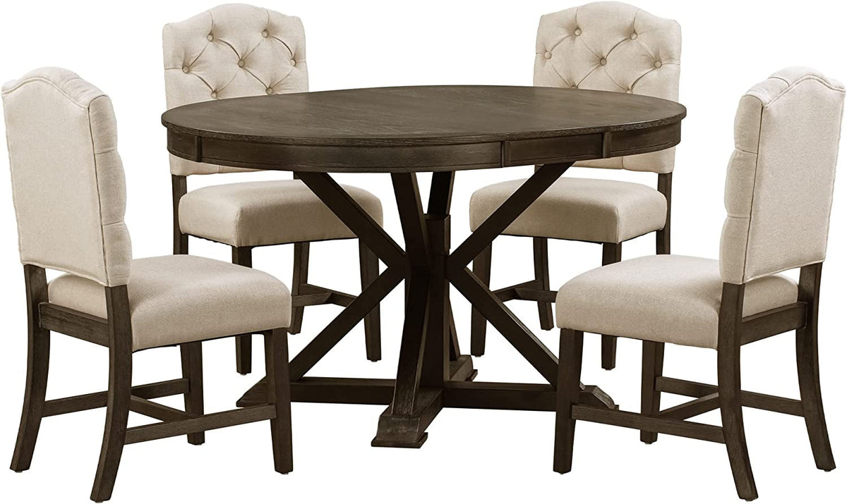 Goods Spring 803 — Espresso 5-Piece Extendable Dining Set