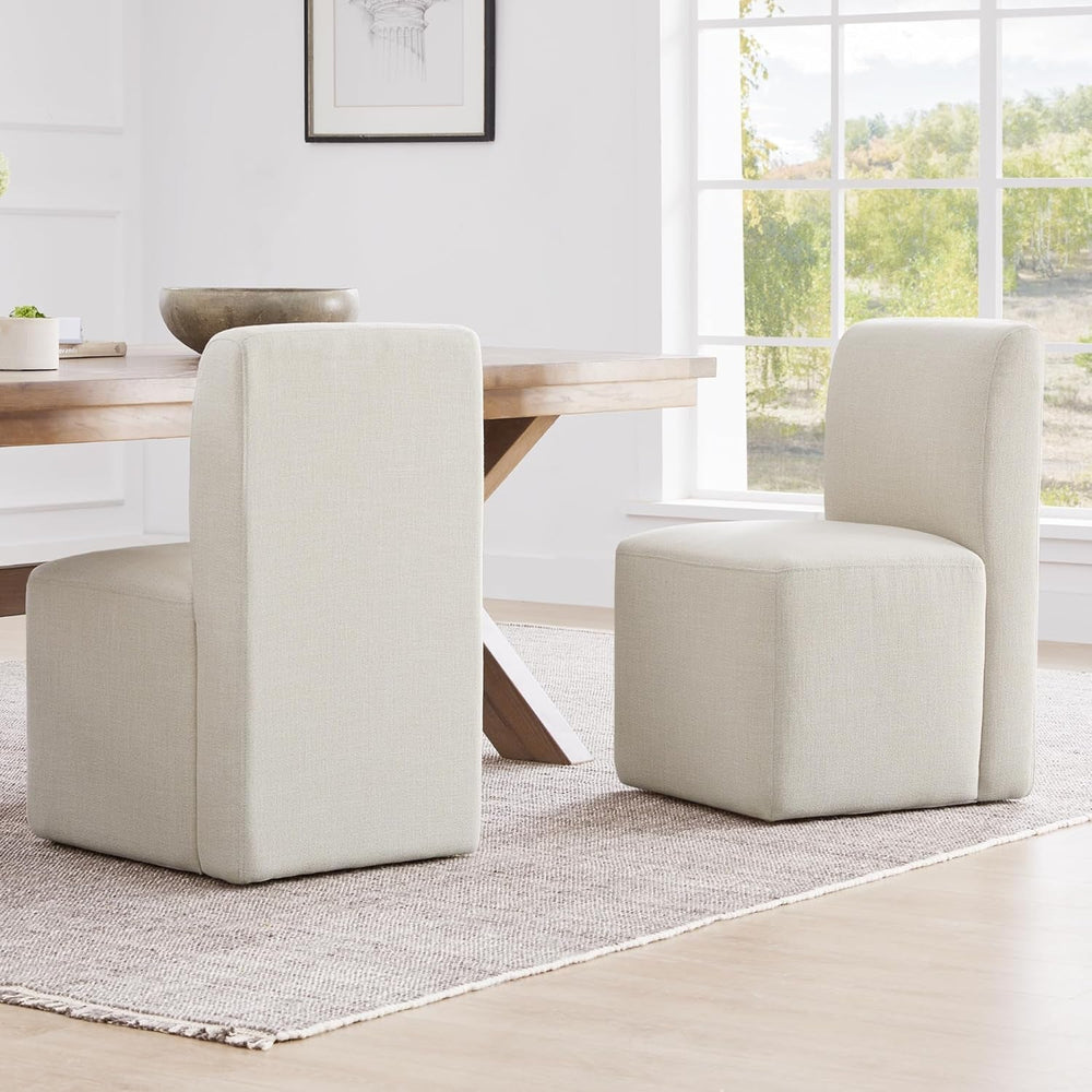 Goods Spring 904 — Upholstered Dining Chairs with Hidden Casters, Set of 2