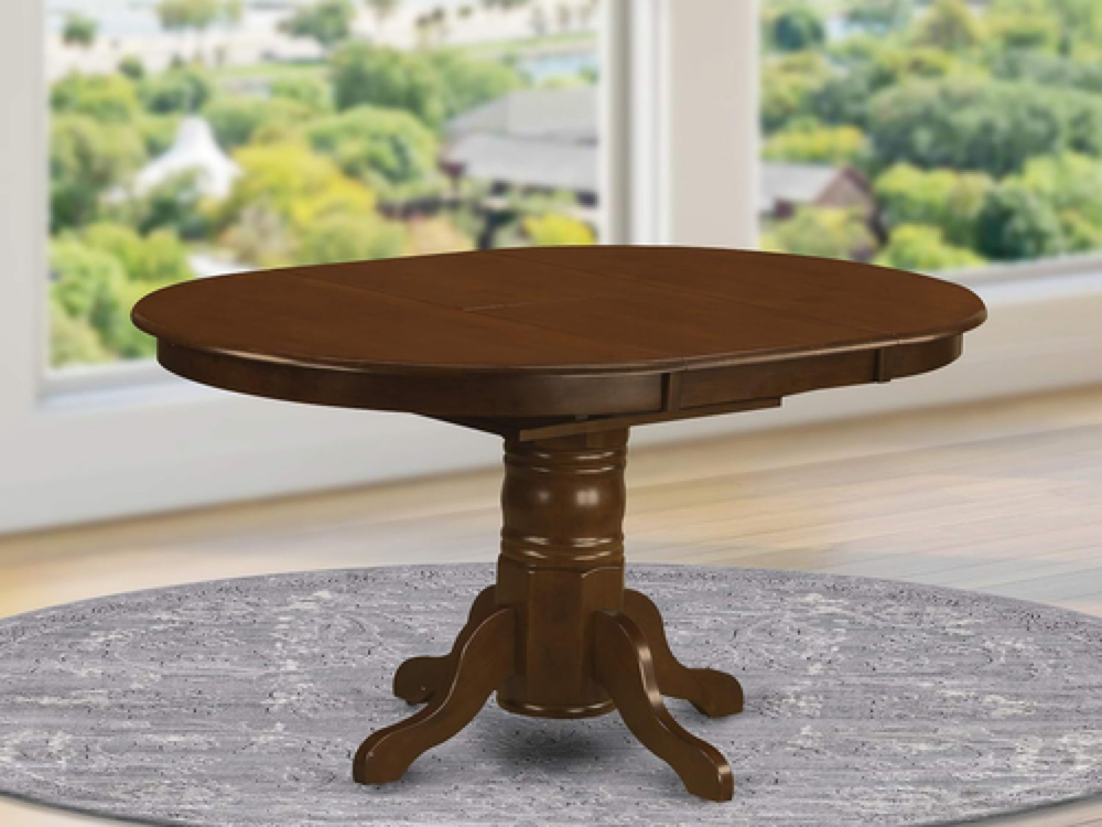 Goods Spring 824 — Espresso Oval Extendable Pedestal Dining Table